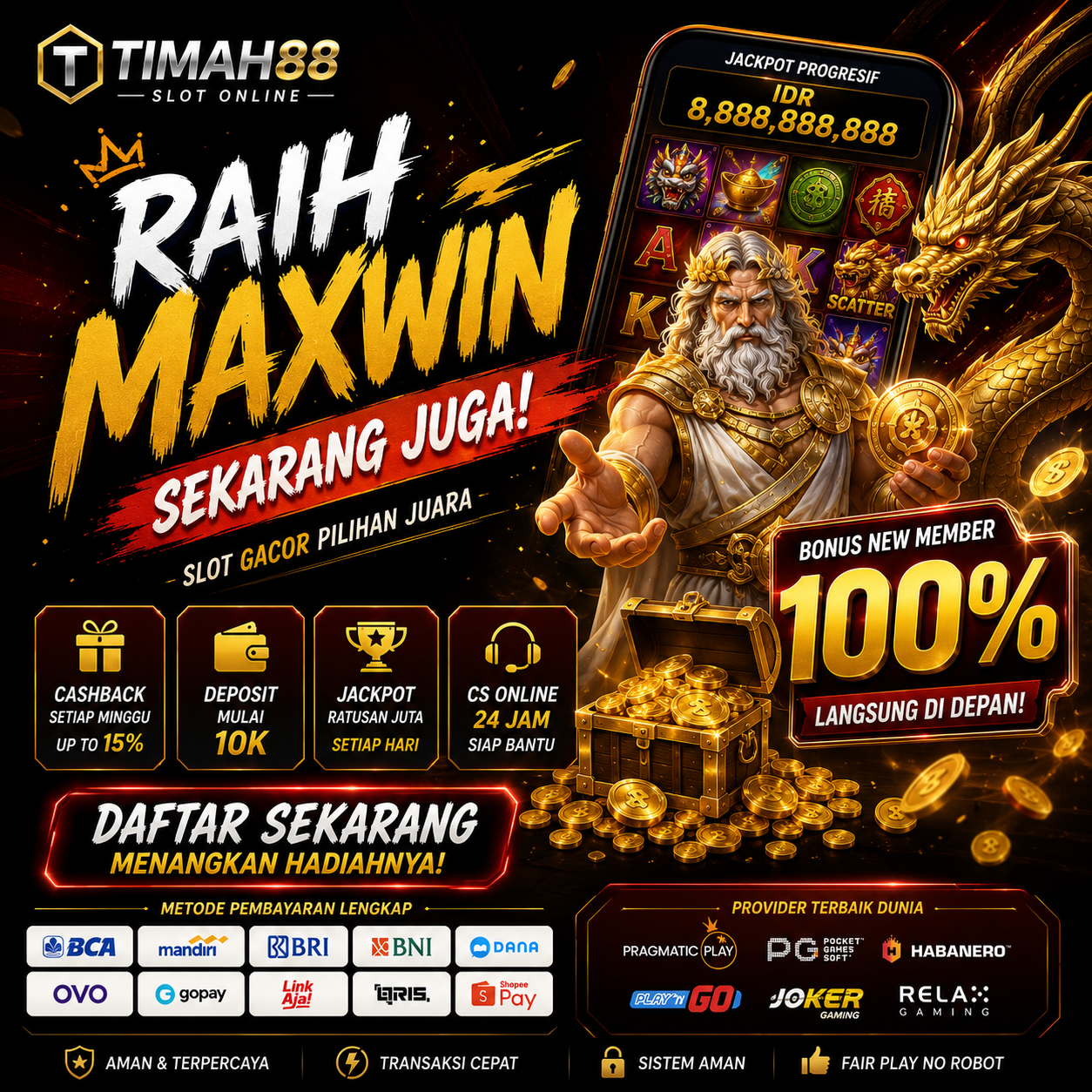 Slot Gacor Pilihan di TIMAH88, dengan Bonus Besar