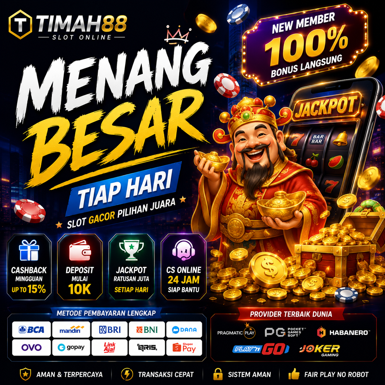 Menang Besar Tiap Hari Bersama TIMAH88 Slot Online