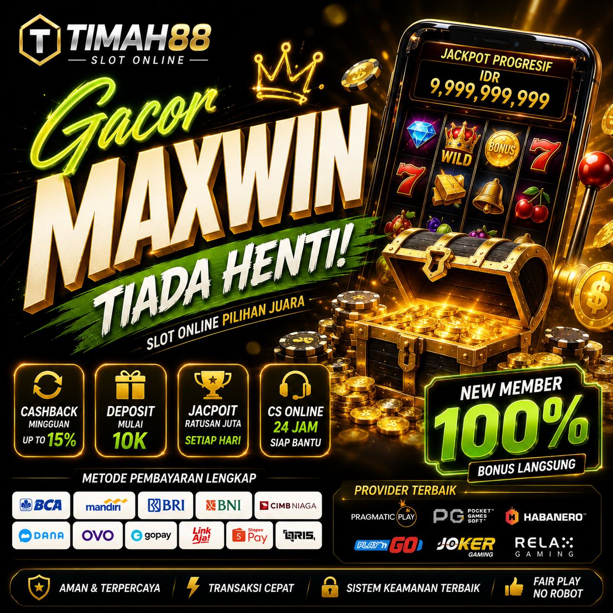 Gacor Maxwin Tiada Henti, Raih Jackpot Besar di TIMAH88