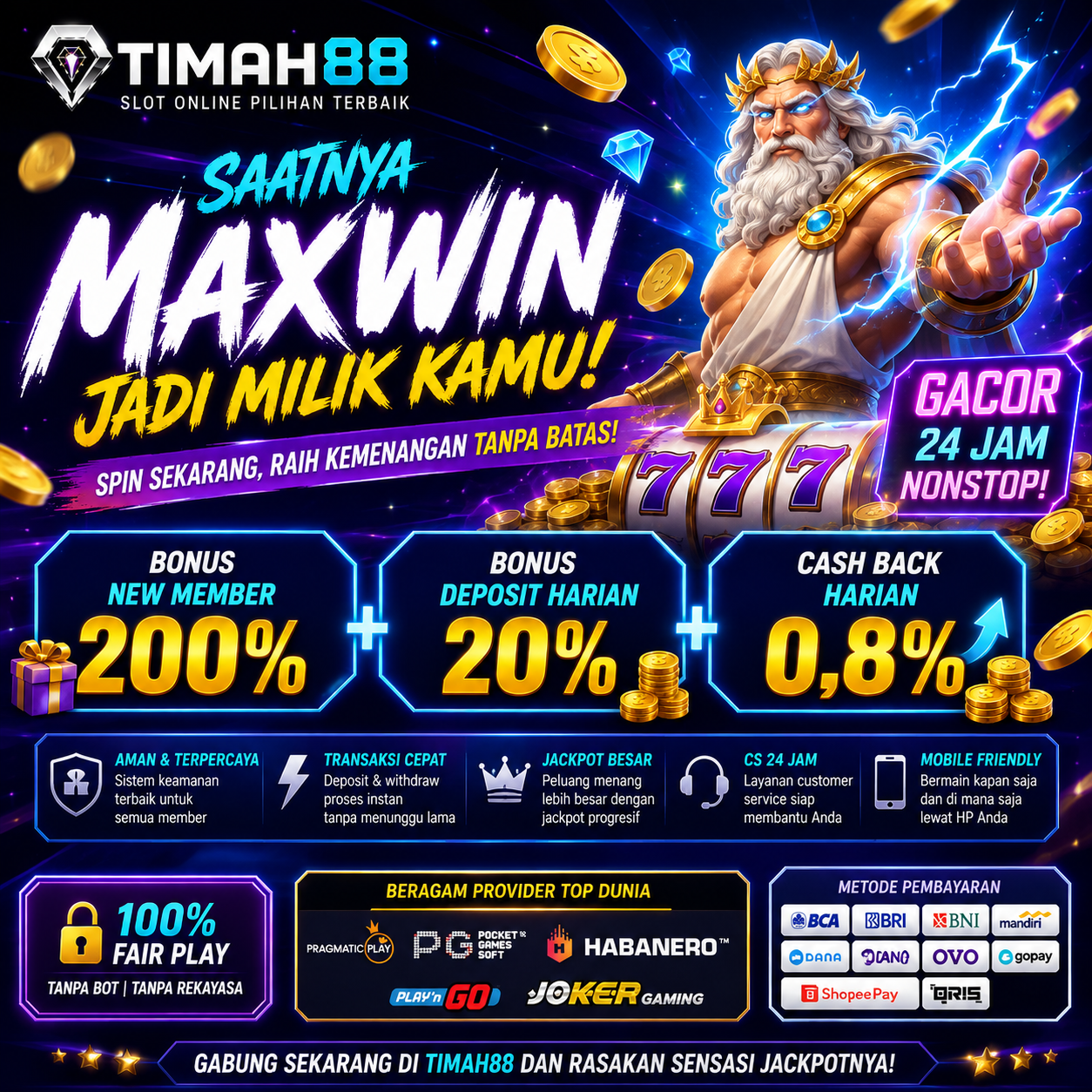TIMAH88 Terpercaya Hadirkan Promo Spektakuler untuk Pecinta Slot Online