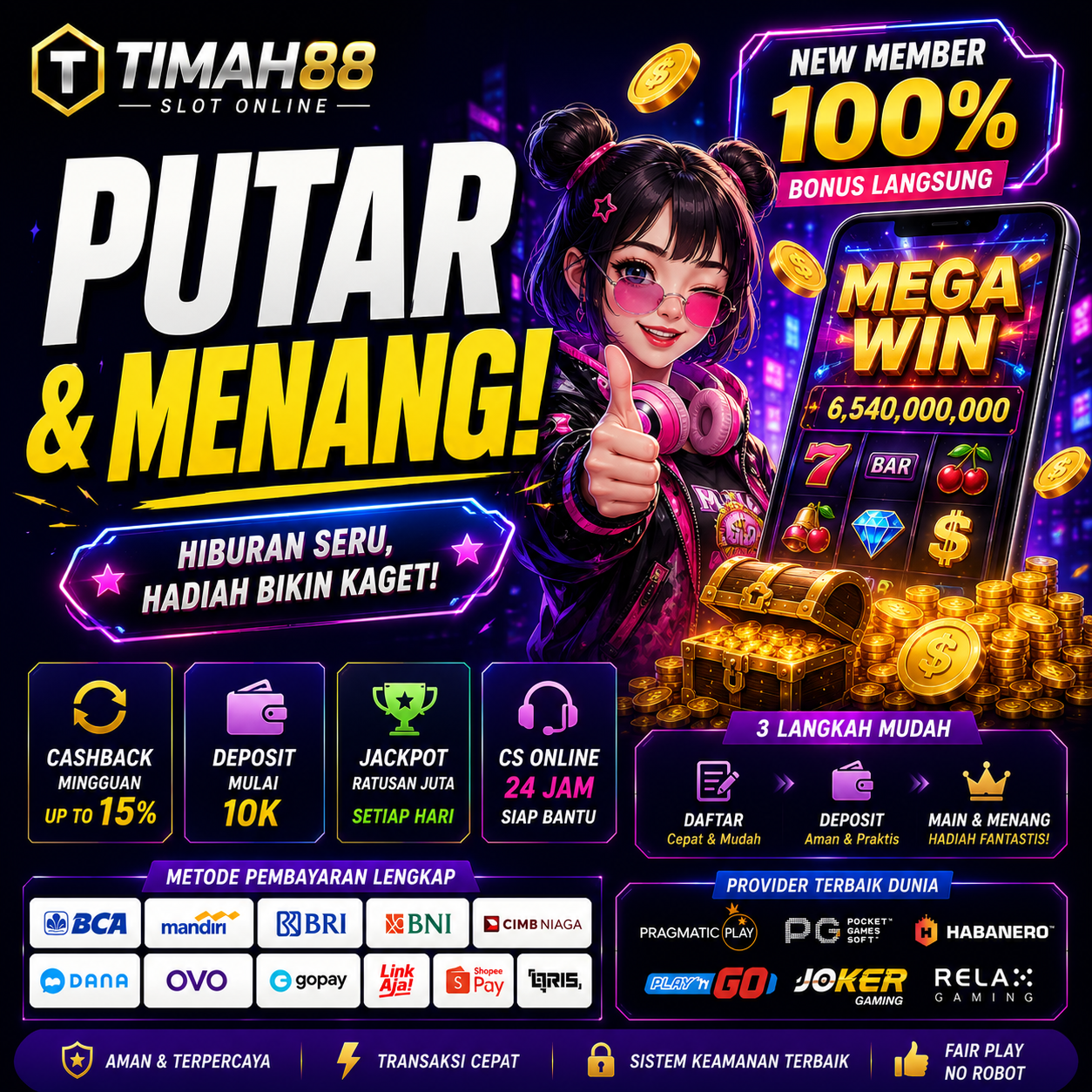 Slot Favorit dengan Bonus Melimpah Setiap Hari