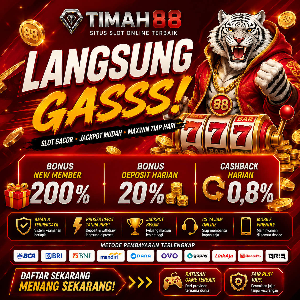 TIMAH88 Promo Menarik dengan Bonus dan Cashback Harian